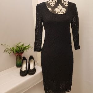 Love Fire Lace Black Dress